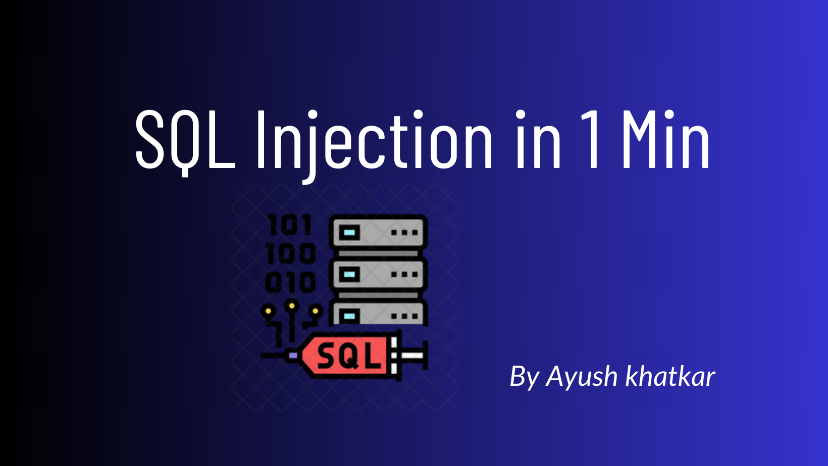 SQL Injection in 1 min!